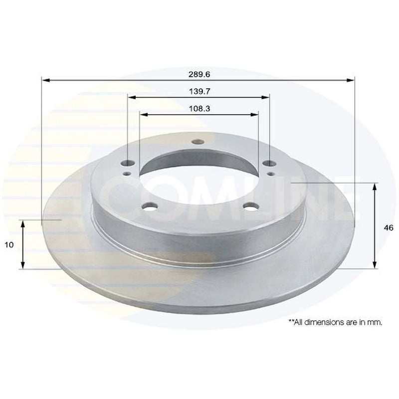 Comline 2 x Front Brake Discs ADC0933