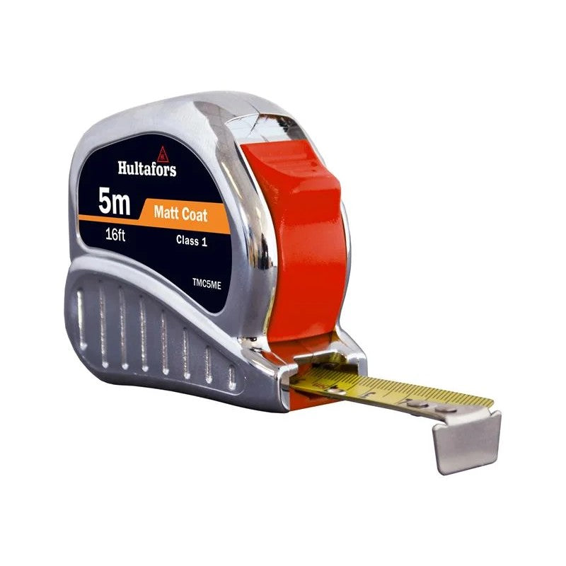 Hultafors TM5ME Chrome Tri-Matic Pocket Tape 5m/16ft (Width 19mm) - 368113