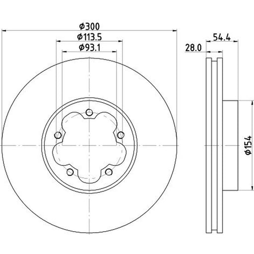 DON 2 x Front Brake Discs PCD18902