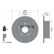 Textar 2 x Solid Rear Brake Discs 92169703