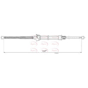 Apec Handbrake Cable Left Rear CAB1618