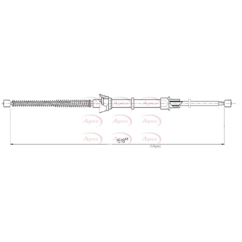 Apec Handbrake Cable Left Rear CAB1618