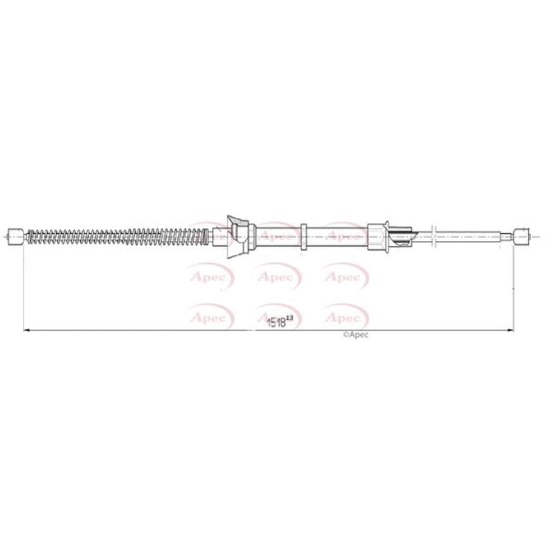 Apec Handbrake Cable Left Rear CAB1618