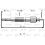 Valeo Diesel Engine Glow Plug 345180
