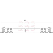Apec Brake Hydraulic Hose Line Rear HOS4042