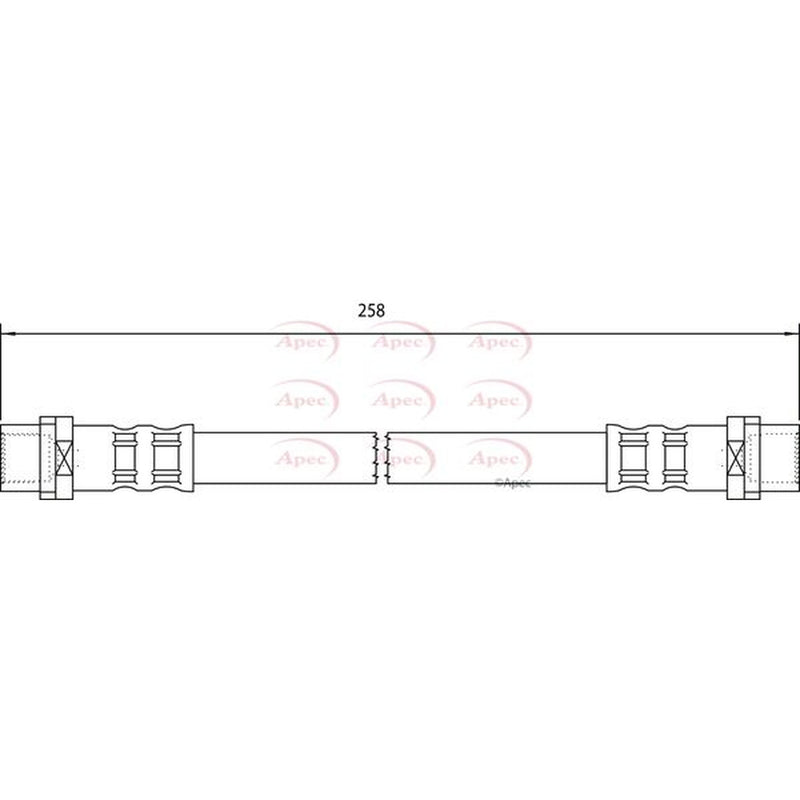 Apec Brake Hydraulic Hose Line Rear HOS4042