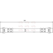 Apec Brake Hydraulic Hose Line Rear HOS4042