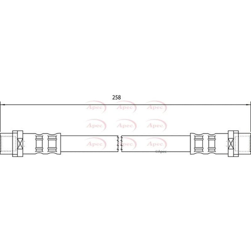 Apec Brake Hydraulic Hose Line Rear HOS4042