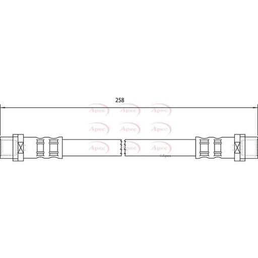 Apec Brake Hydraulic Hose Line Rear HOS4042