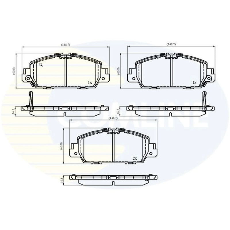 Comline 4 x Front Brake Pad Set CBP32281