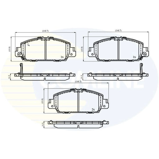 Comline 4 x Front Brake Pad Set CBP32281
