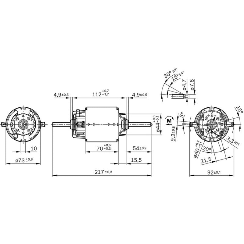Bosch Blower Motor Electric Fan 0 130 101 516