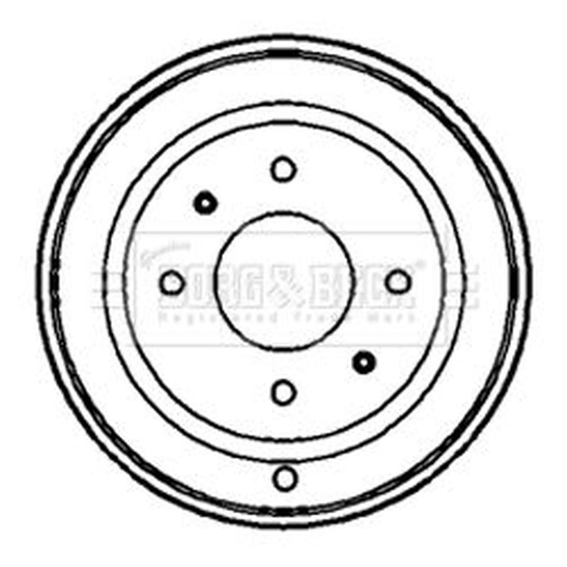 Borg & Beck Brake Drum Assembly Rear BBR7132
