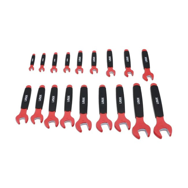 Laser Tools Insulated Open Ended Spanner Set 18pc - PL