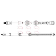Apec Brake Hydraulic Hose Line Rear HOS4461