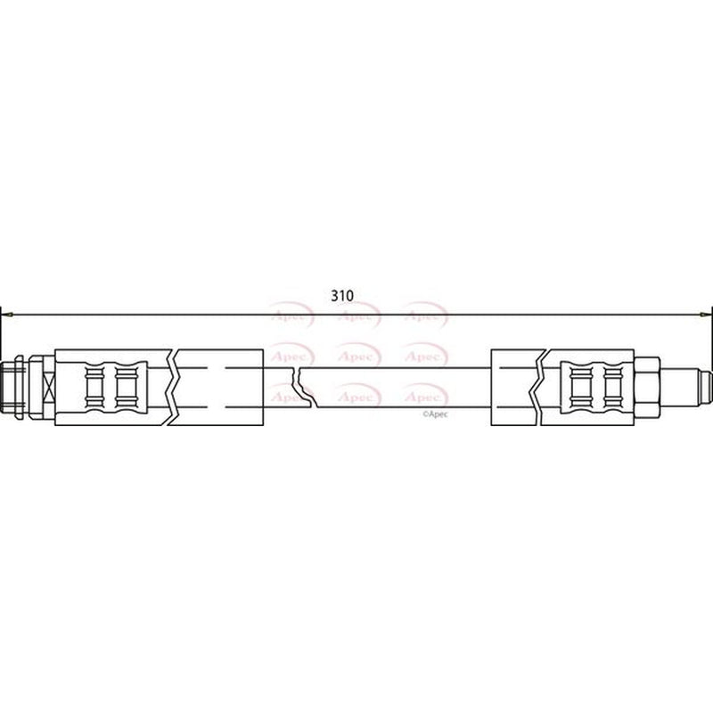 Apec Brake Hydraulic Hose Line Front HOS3151