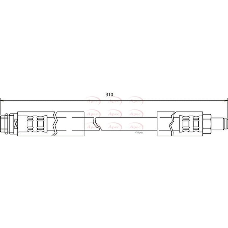 Apec Brake Hydraulic Hose Line Front HOS3151