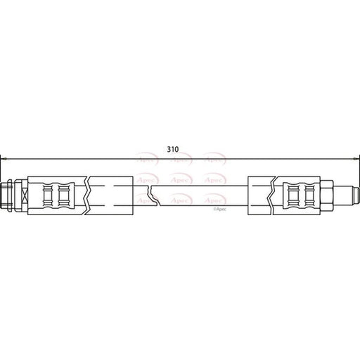 Apec Brake Hydraulic Hose Line Front HOS3151