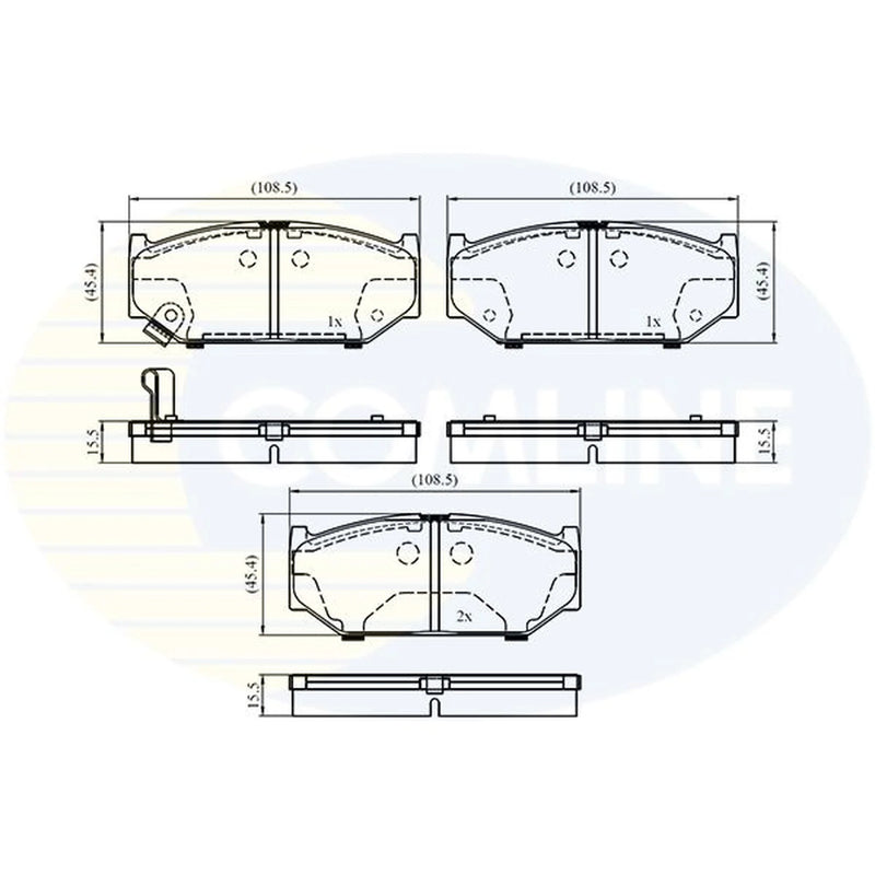 Comline 4 x Front Brake Pad Set CBP3998