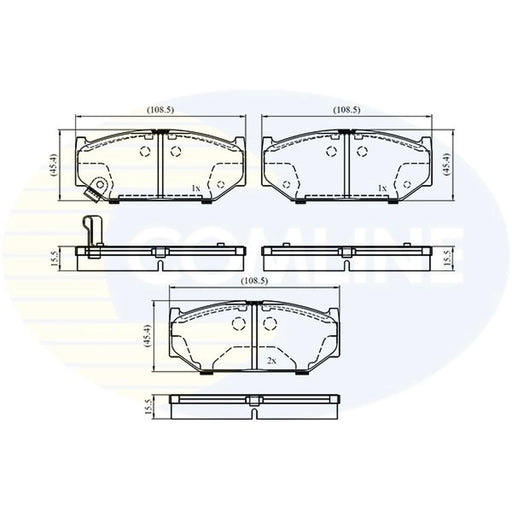Comline 4 x Front Brake Pad Set CBP3998