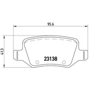 Brembo 4 x Rear Brake Pad Set P50058