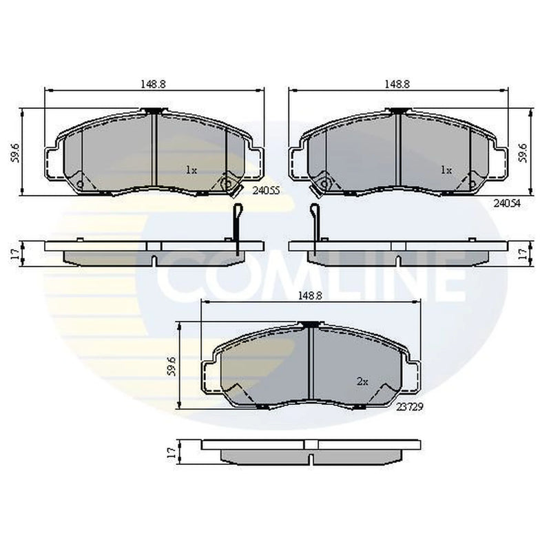 Comline 4 x Front Brake Pad Set CBP3949