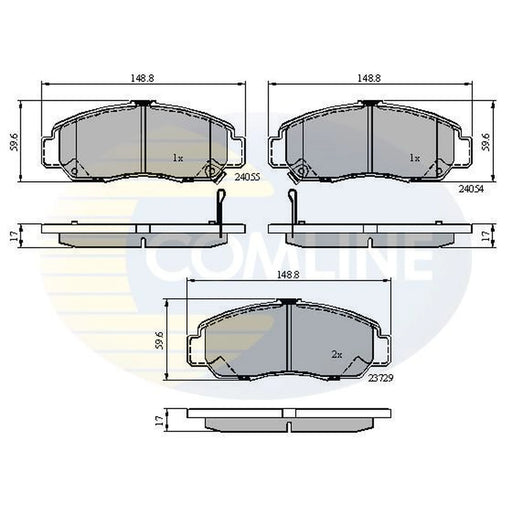 Comline 4 x Front Brake Pad Set CBP3949