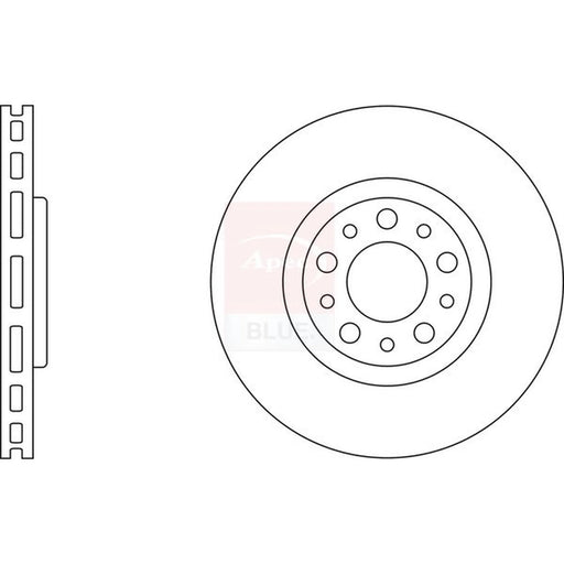 Apec 2 x Vented Front Brake Discs SDK6498