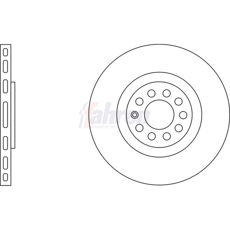 Fahren 2 x Vented Front Brake Discs FBD6151
