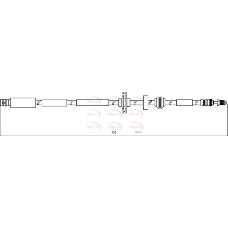Apec Brake Hydraulic Hose Line Front HOS3951