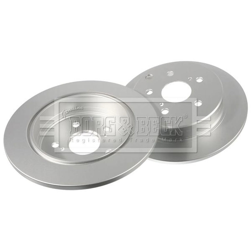 Borg & Beck 2 x Solid Rear Brake Discs BBD5372