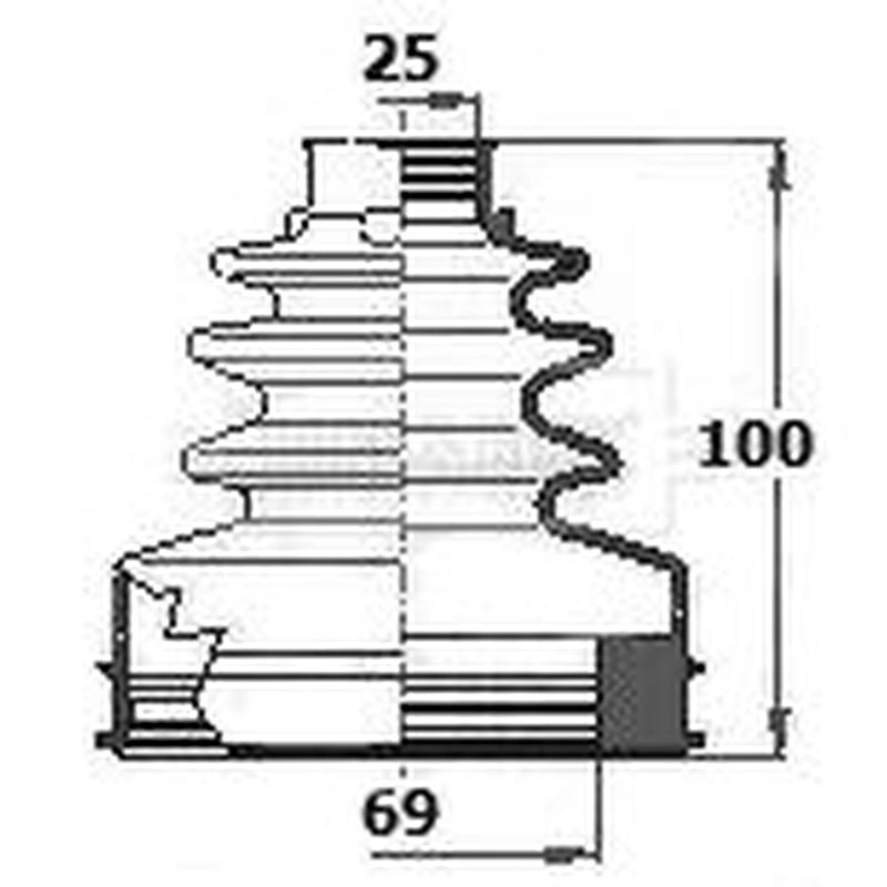 Borg & Beck Drive Shaft Bellow Kit Front Left BCB6129