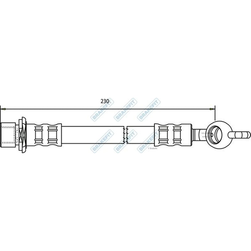 Apec Brake Hydraulic Hose Line Rear BHO4178