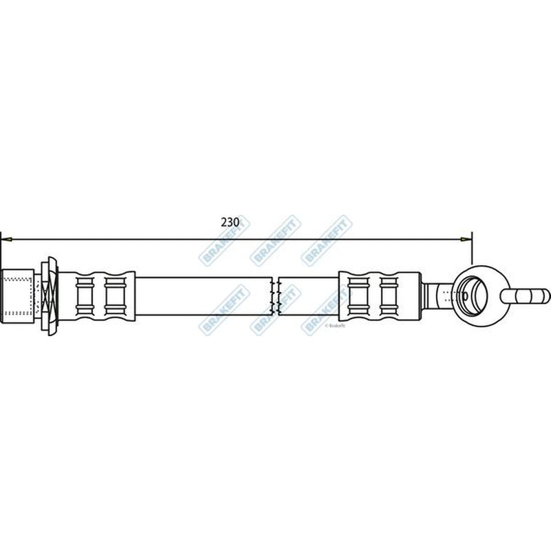Apec Brake Hydraulic Hose Line Rear BHO4178