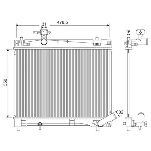 Valeo Engine Radiator 701216
