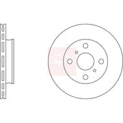Apec 2 x Vented Front Brake Discs DSK238