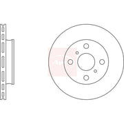 Apec 2 x Vented Front Brake Discs DSK238