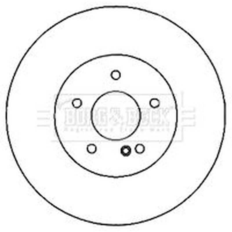 Borg & Beck 2 x Vented Rear Brake Discs BBD5179