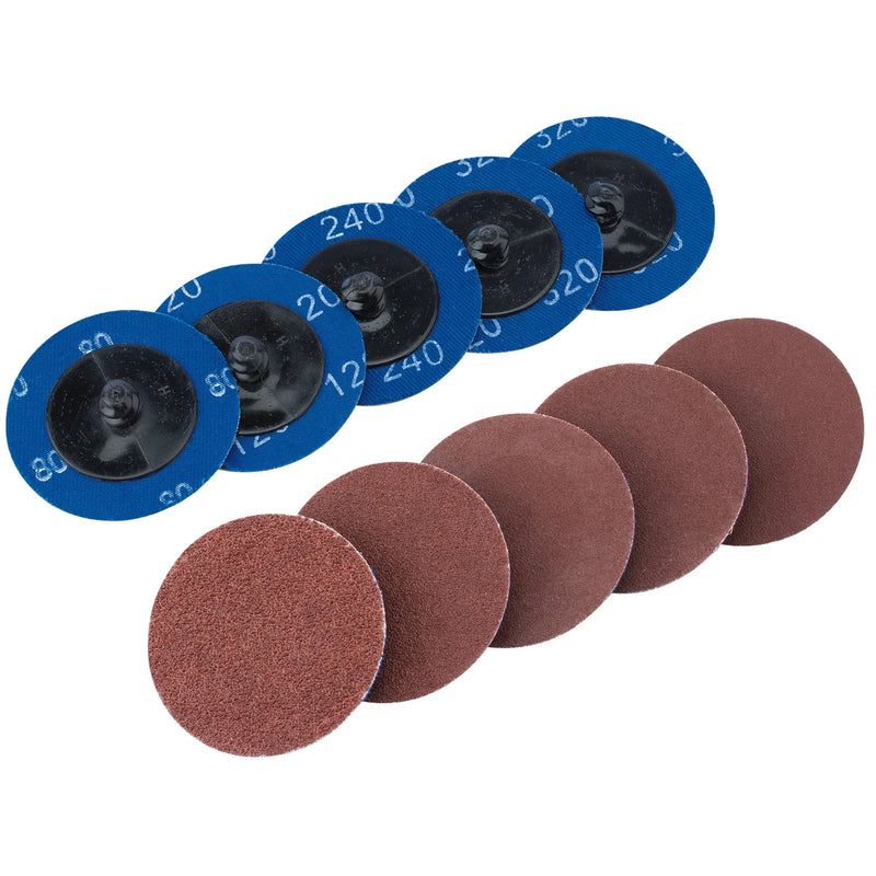 Draper Sanding Discs Assorted Aluminium Oxide Pack of 10