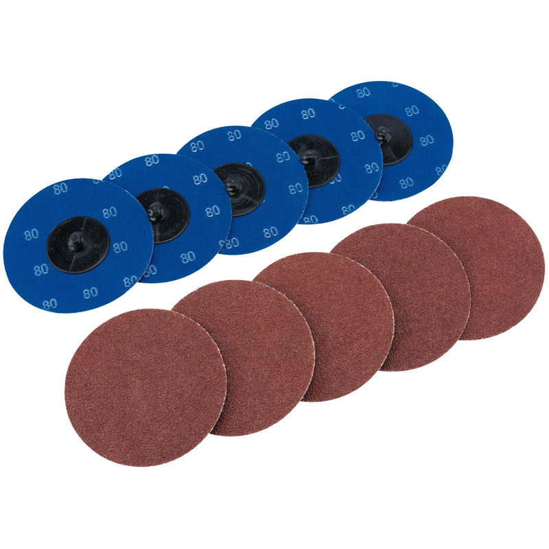 Draper Sanding Discs 75mm 80 Grit Pack of 10