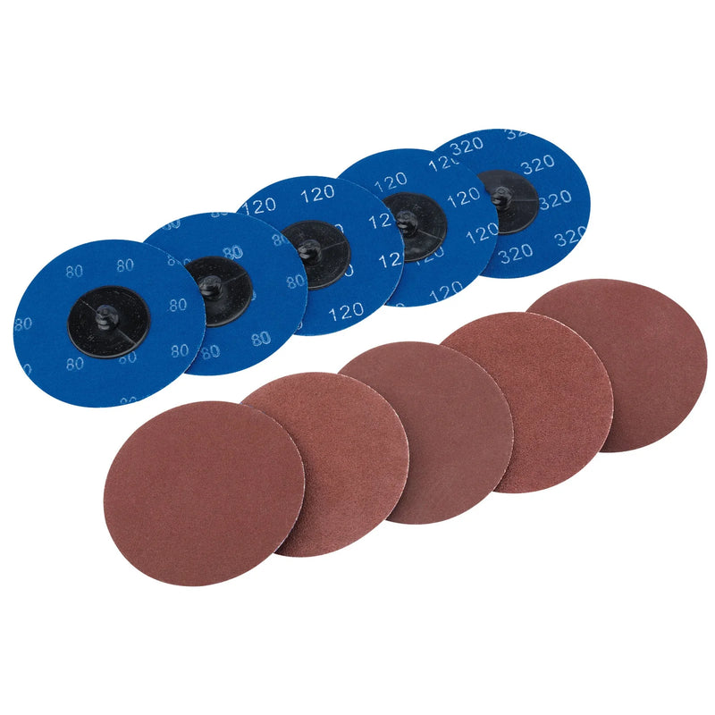 Draper Sanding Discs Assorted Aluminium Oxide Pack of 10