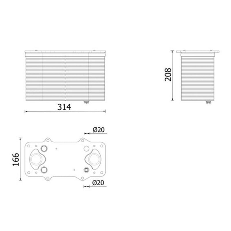 Mahle Intercooler (Charge Air Cooler) CI 710 000P