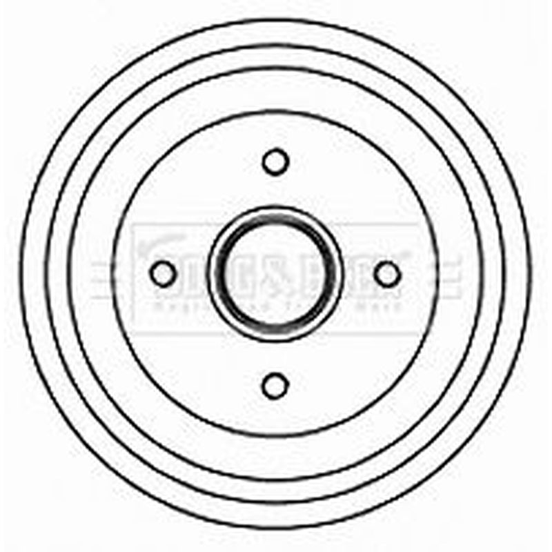 Borg & Beck Brake Drum Assembly Rear BBR7201