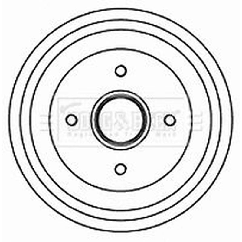 Borg & Beck Brake Drum Assembly Rear BBR7201