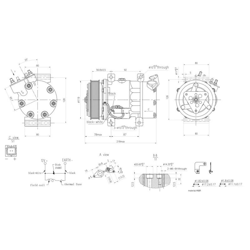 Hella Air Conditioning Compressor 8FK 366 200-121
