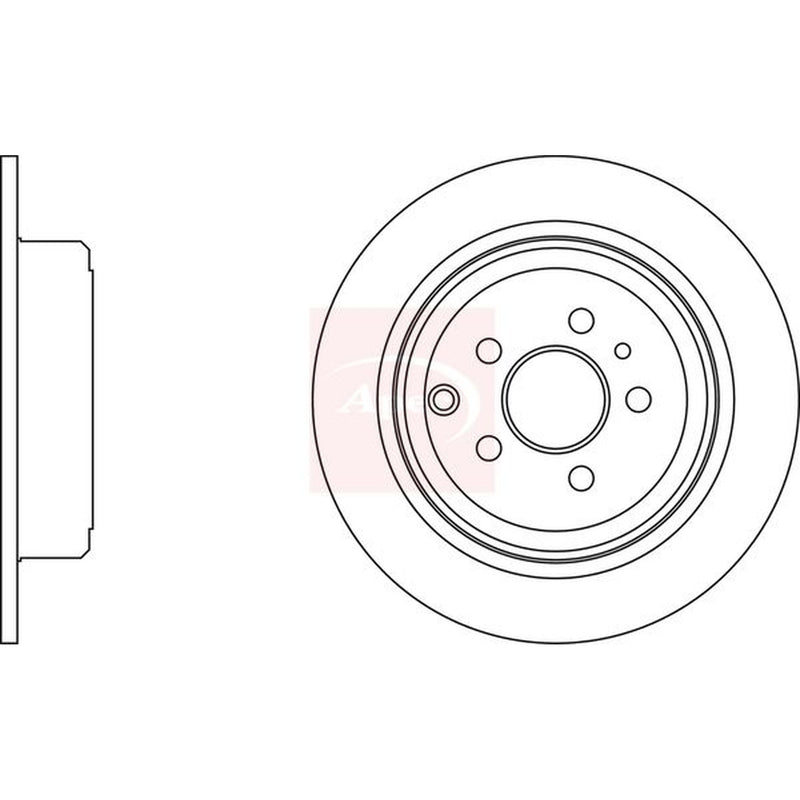 Apec 2 x Solid Rear Brake Discs DSK948
