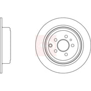 Apec 2 x Solid Rear Brake Discs DSK948