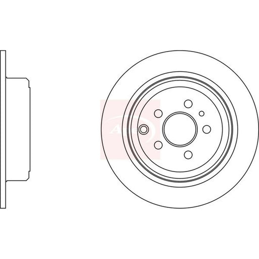 Apec 2 x Solid Rear Brake Discs DSK948