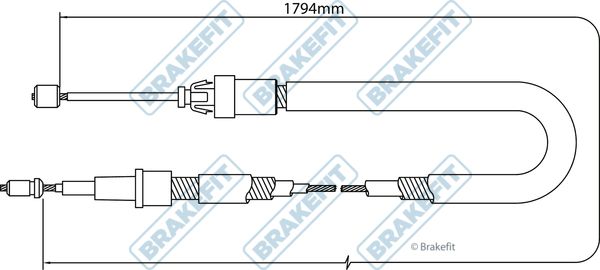 Apec Handbrake Cable Left Rear fits Peugeot 207 Hatchback 2007-2013 1.4 1.6