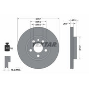 Textar 2 x Vented Front Brake Discs 92088003